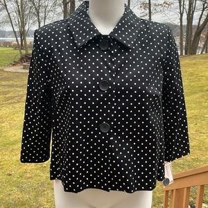 NWT Dressbarn vintage Y2K
polkadot cropped jacket M
